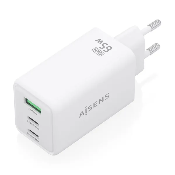 Сетевое зарядное устройство Aisens ASCH-65W3P072-W Белый