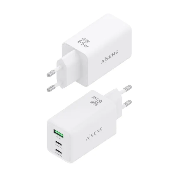Сетевое зарядное устройство Aisens ASCH-65W3P072-W Белый