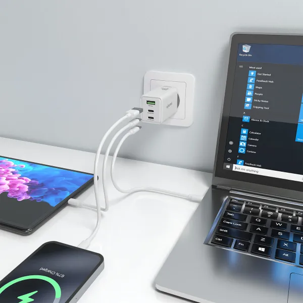 Сетевое зарядное устройство Aisens ASCH-65W3P072-W Белый