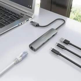 USB-разветвитель Aisens ASUC-4P036-GR Серый