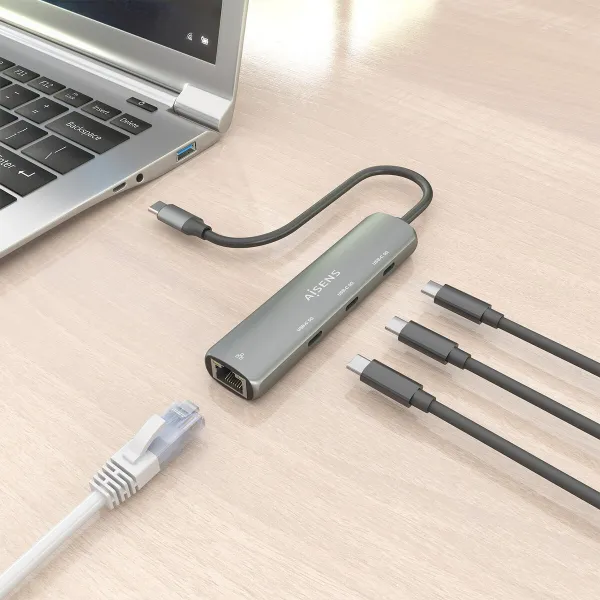 USB Centrmezgls Aisens ASUC-4P041-GR Pelēks