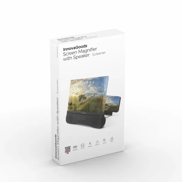 Įkraunamas padidinamasis stiklas ekranui su garsiakalbiu mobiliesiems telefonams Screenier InnovaGoods