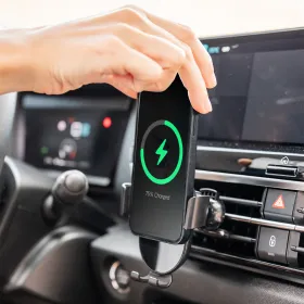 Bezvadu ātrās lādēšanas automašīnas lādētāja turētājs Chakar InnovaGoods Melns 15 W (Atjaunots B)