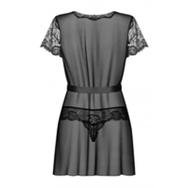 Chalatas Obsessive Alluria peignoir Juoda L/XL