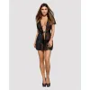 Chalatas Obsessive Alluria peignoir Juoda L/XL