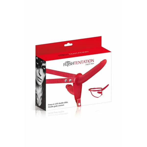 Strap-On Dildo Fetish Tentation Red 15,5 cm