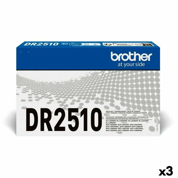 Printera rullis Brother DR2510 Melns (3 gb.)