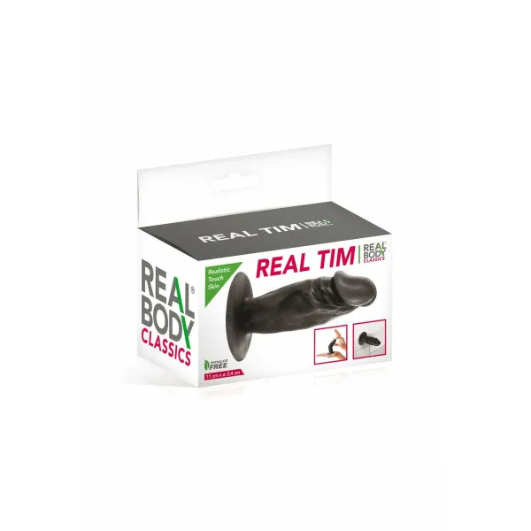 Realistinis vibratorius Real Body Juoda 11 cm