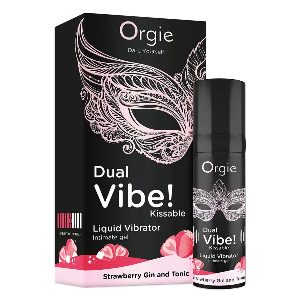 Lubrica Orgie 15 ml Braškė Vibratorius
