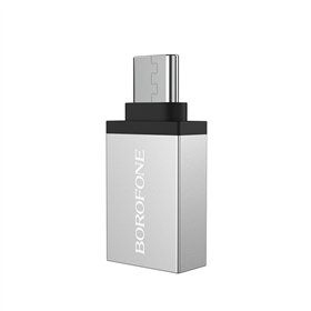 Adapter Borofone BV3 Type-C OTG grey