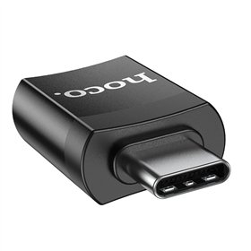 Adapteris Hoco UA17 Type-C to USB-A juodas