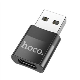 Adapteris Hoco UA17 USB-A to Type-C juodas