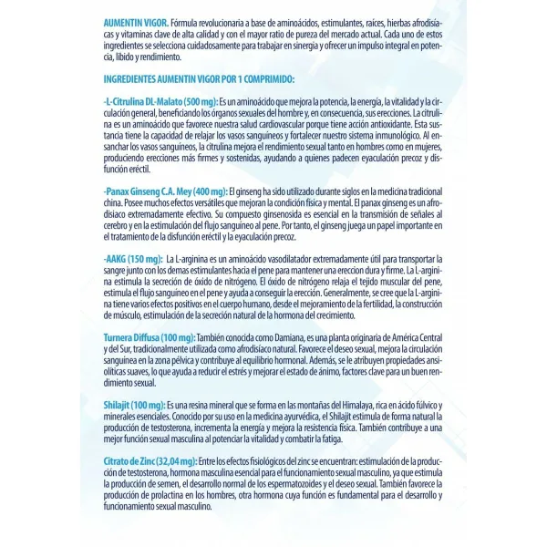 Orgazmo stiprintuvas MSR LABORATORIOS AUMENTIN VIGOR