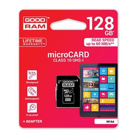 Atminties korta Goodram microSD 128Gb (class 10) + SD adapter
