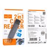 Atminties kortelių skaitytuvas Hoco HB45 2-in-1 USB2.0 pilkas