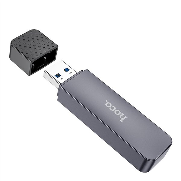 Memory card reader Hoco HB45 2-in-1 USB3.0 grey
