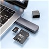 Memory card reader Hoco HB45 2-in-1 USB3.0 grey