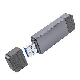 Memory card reader Hoco HB45 USB-C/USB-A 2-in-1 USB2.0 grey