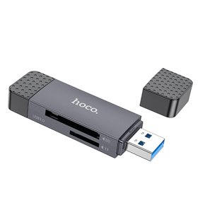 Memory card reader Hoco HB45 USB-C/USB-A 2-in-1 USB3.0 grey