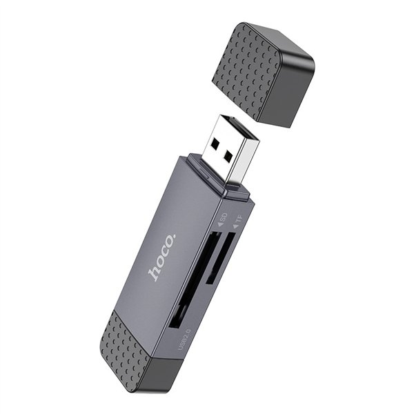 Memory card reader Hoco HB45 USB-C/USB-A 2-in-1 USB3.0 grey