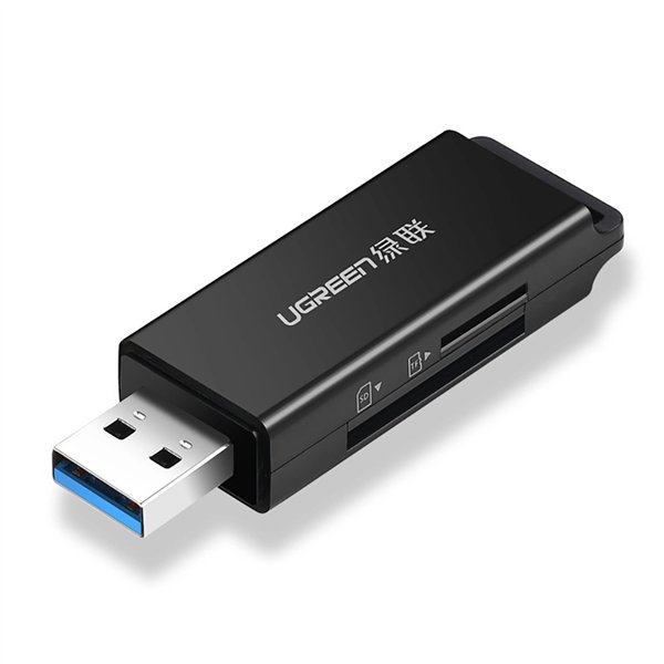 Memory card reader Ugreen CM104 USB-A 3.0 to TF/SD (40752) black