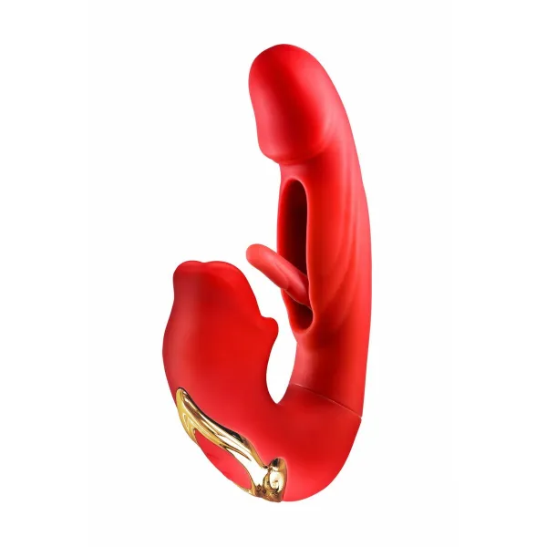 Divkārši Stimulējošs Vibrators Yoba Kissy  Sarkans