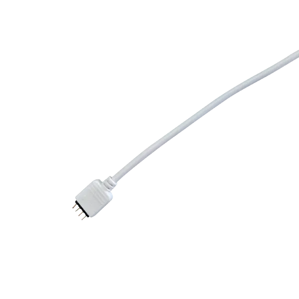 4PIN CONNECTOR WITH CABLE 20CM WHITE
