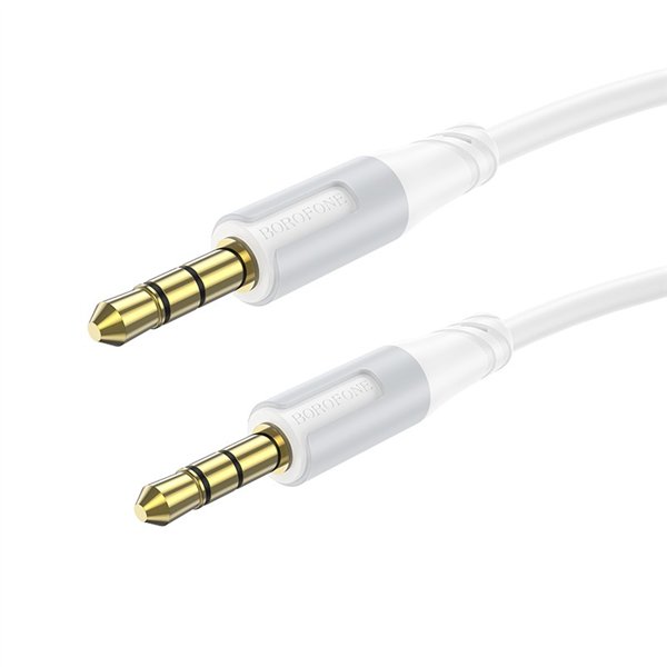 Audio kabelis Borofone BL19 3,5mm to 3,5mm baltas