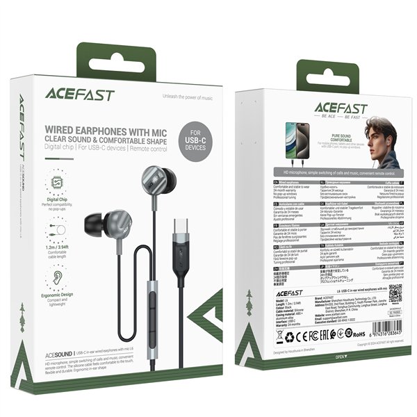 Headphones Acefast L6 USB-C black