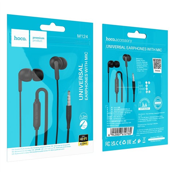 Headphones Hoco M124 3.5mm black