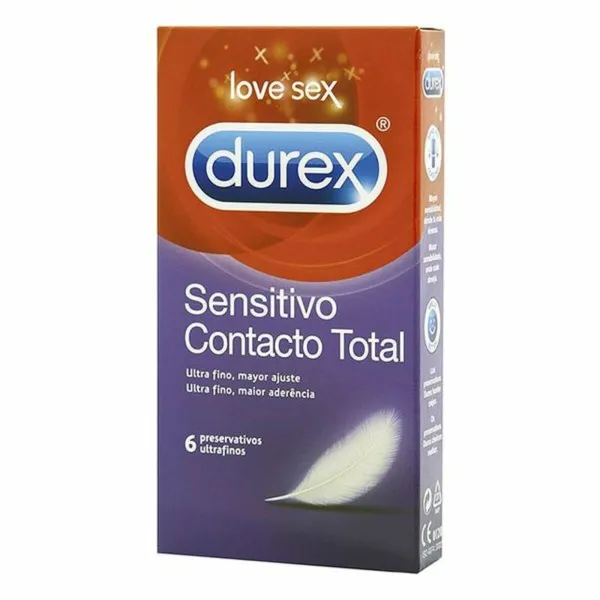 Prezervatyvai Durex Sensitivo Contacto Total 6 Dalys 1 Dalys