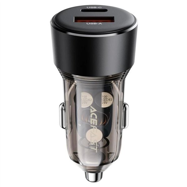 Car charger Acefast B12 60W USB-C/USB-A black