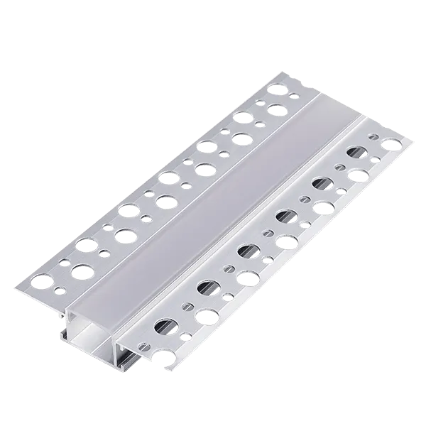 2 m DP63 alumiiniumist LED-profiil kipsplaadile süvistatavaks paigaldamiseks