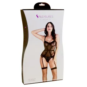 Korsete S Pleasures Melns (Viens izmērs)