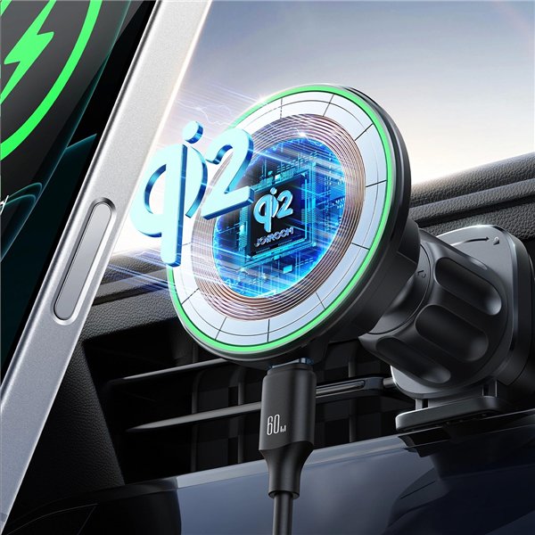 Car charger-holder magnetic Joyroom JR-ZS412 Qi2 MagSafe 15W black