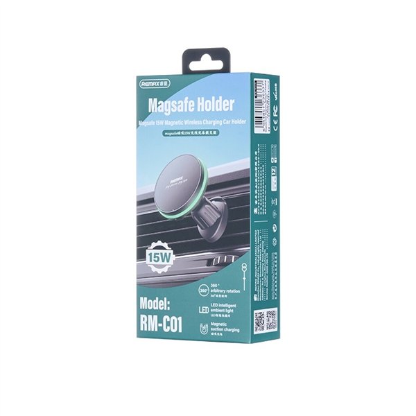 Car charger-holder magnetic Remax RM-C01 MagSafe 15W black