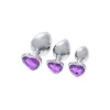 Anal plug S Pleasures Silver Lilac