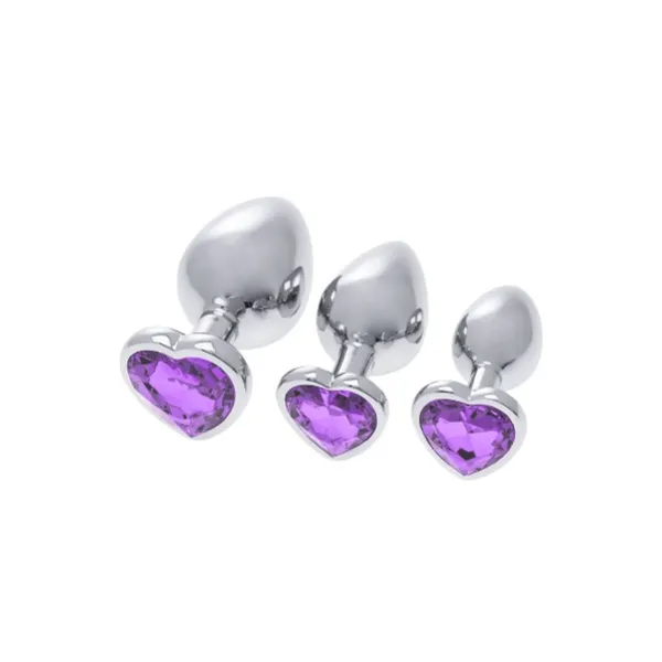 Anal plug S Pleasures Silver Lilac