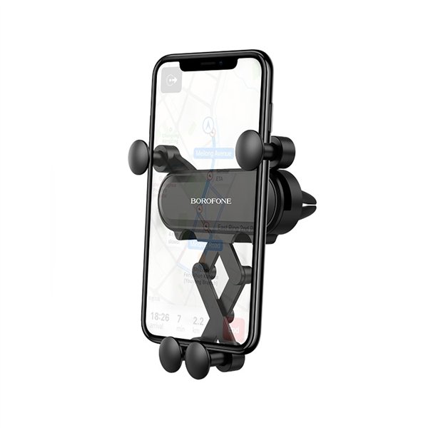 Car phone holder Borofone BH19 for using on ventilation grille, black