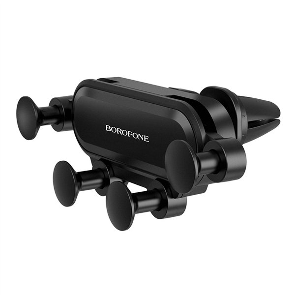 Car phone holder Borofone BH19 for using on ventilation grille, black
