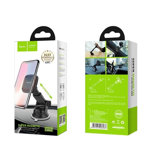 Car phone holder Hoco CA42, dashboard mounting, magnetic fixing