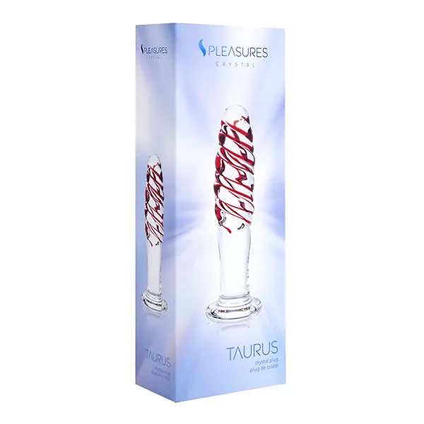 Анальный пробка S Pleasures Красный Прозрачный (14 cm) (14,6 cm)