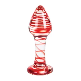 Anal plug S Pleasures Red Transparent (10,3 cm) (10,2 cm)