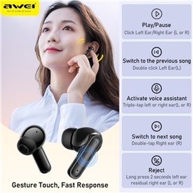 Wireless headphones Awei T71 black