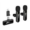 Wireless microphone set Hoco L20A USB-C/Lightning black
