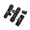 Wireless microphone set Hoco L20A USB-C/Lightning black