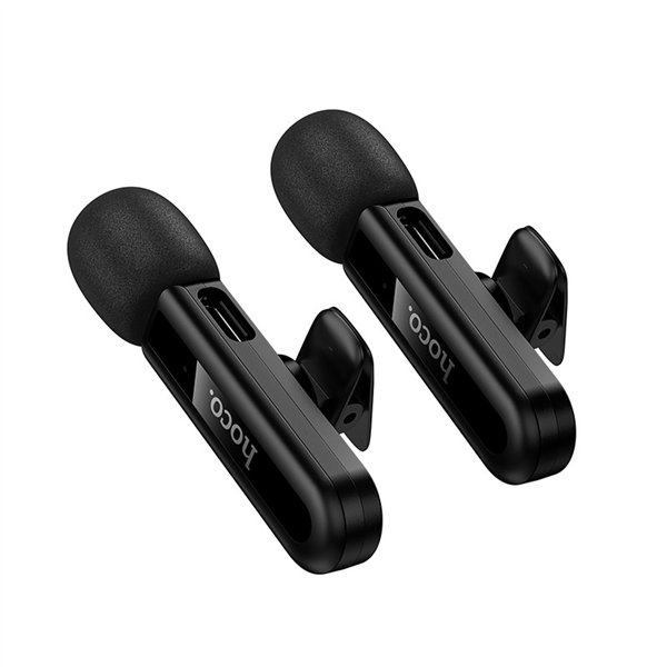 Wireless microphone set Hoco L20A USB-C/Lightning black