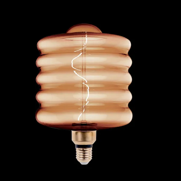 LED VINTAGE SPULDZE AR REGULIĒJAMU SPĪDUMU 8W E27 2000K Ð¤200 ZELTA