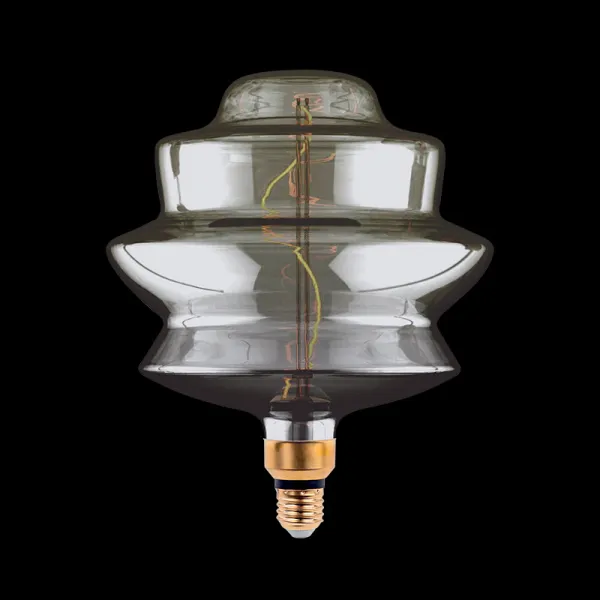 VINTAGE LED LEMPUTĖ, REMIAMA RYŠKUMĄ, 8W E27 2000K Ð¤180 RŪKYTOS SPALVOS