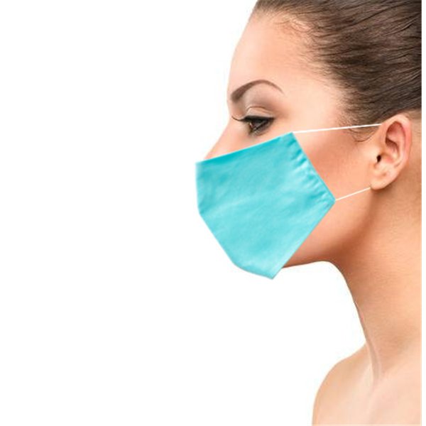 Reusable 3-layer protective face mask sky blue M